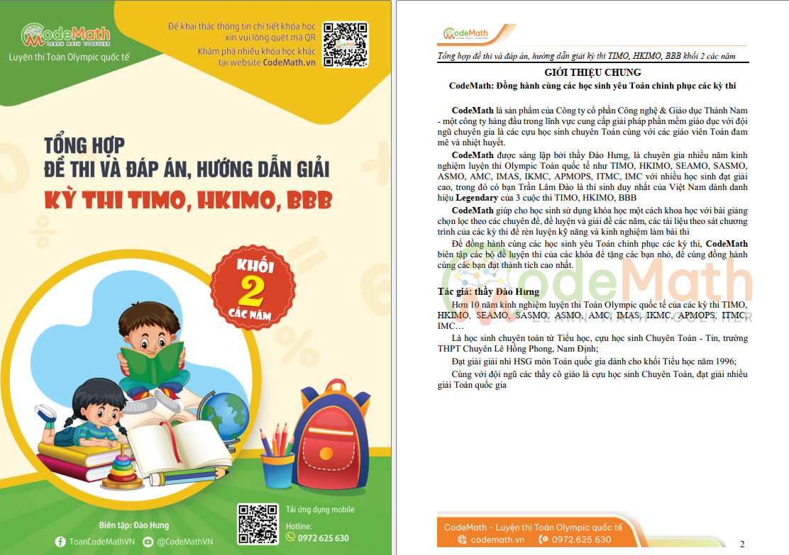 Tổng hợp đề thi TIMO, HKIMO, BBB khối 2