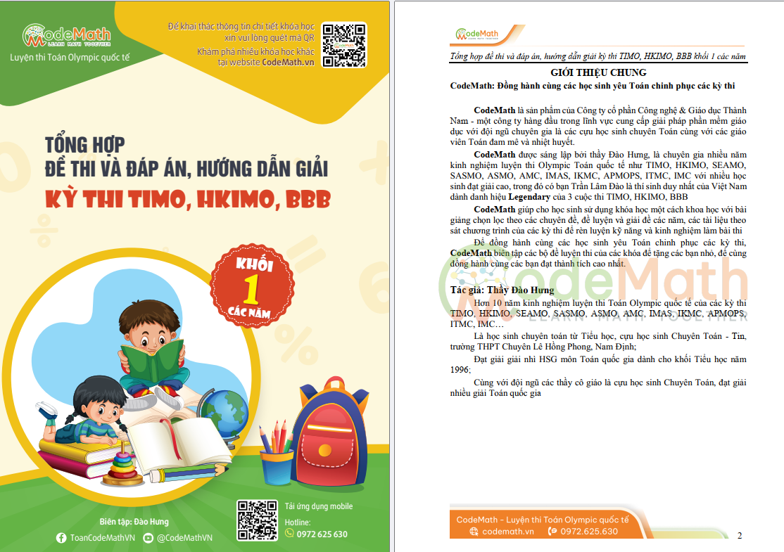 Tổng hợp đề thi TIMO, HKIMO, BBB khối 1