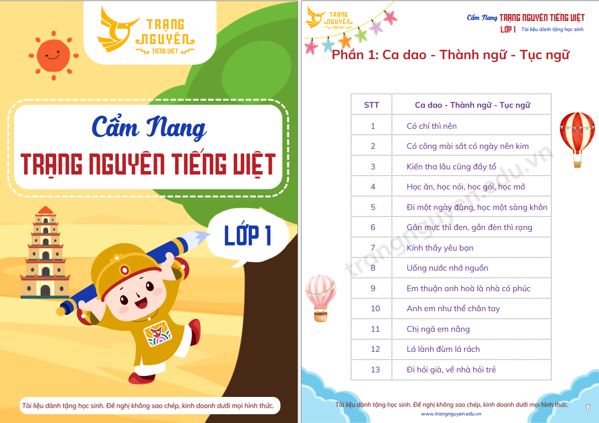 Cẩm nang TNTV lớp 1