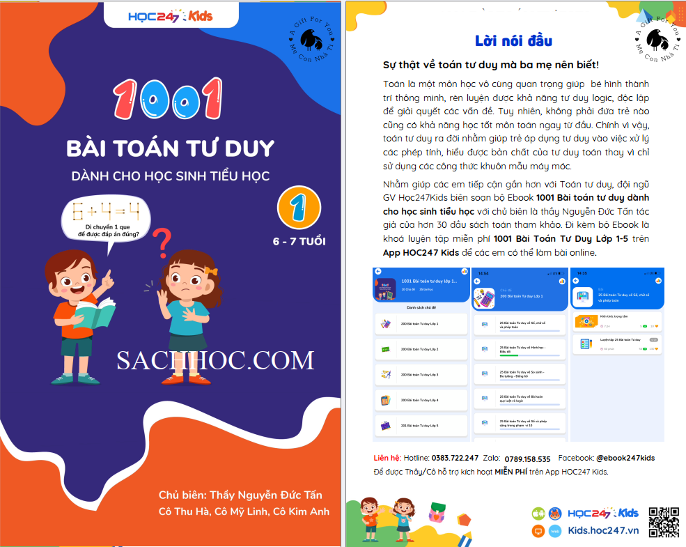 1001 Bài toán tư duy lớp 1