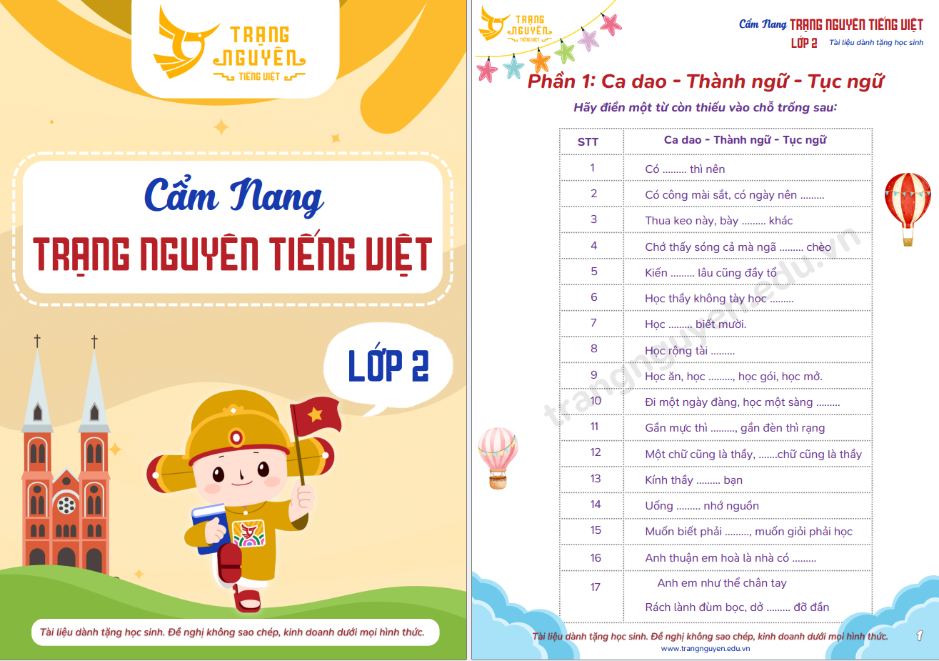 Cẩm nang TNTV lớp 2