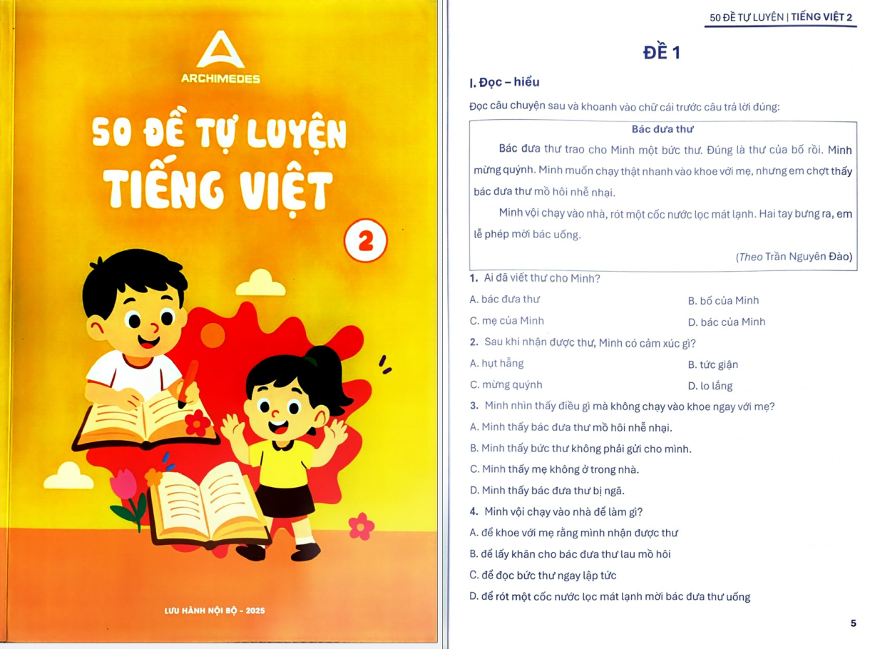 5O Đề tự luyện tiếng việt lớp 2 Archimedes