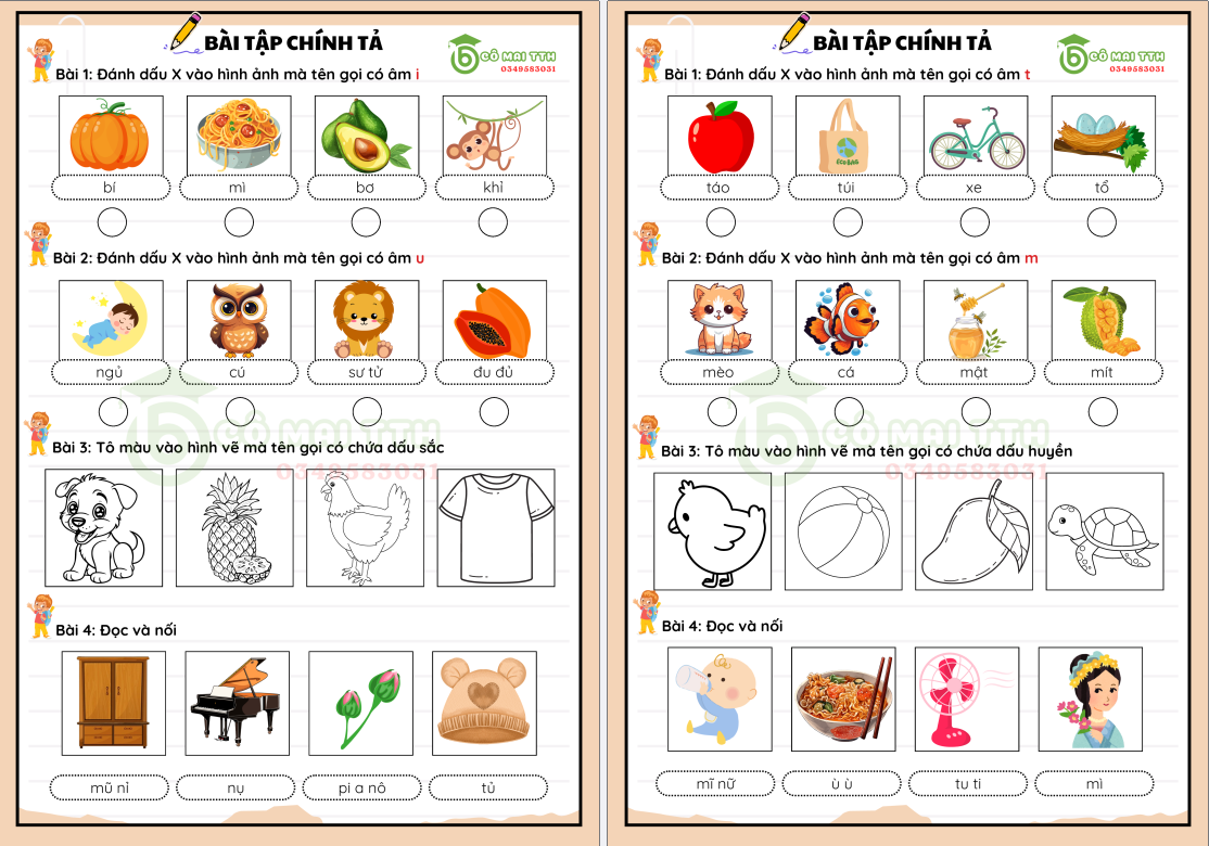 Bài tập chính tả