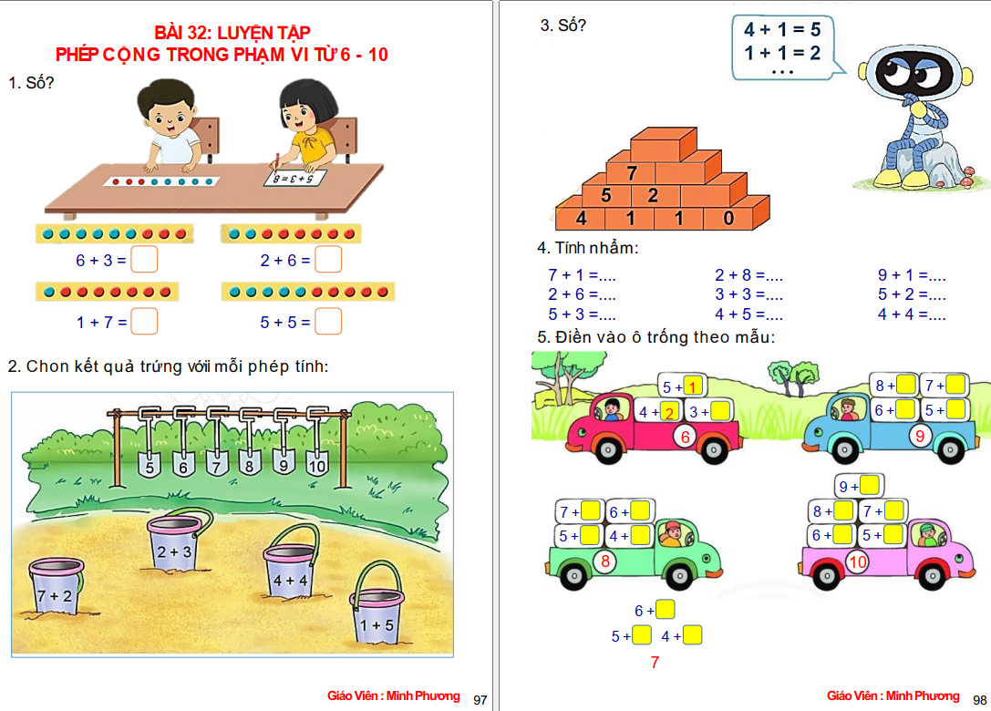 Hành trang vào lớp 1 môn toán