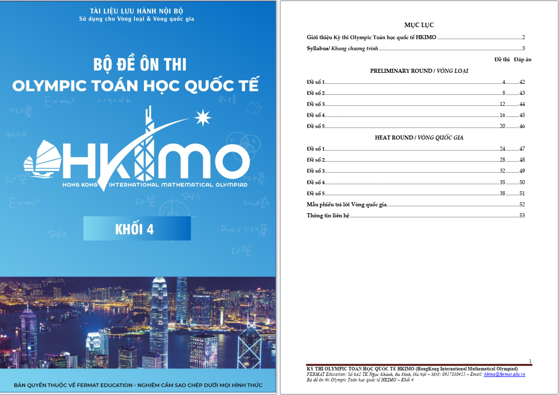 Bộ đề luyện thi HKIMO khối 4