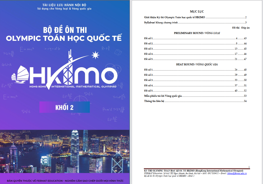 Bộ đề luyện thi HKIMO khối 2